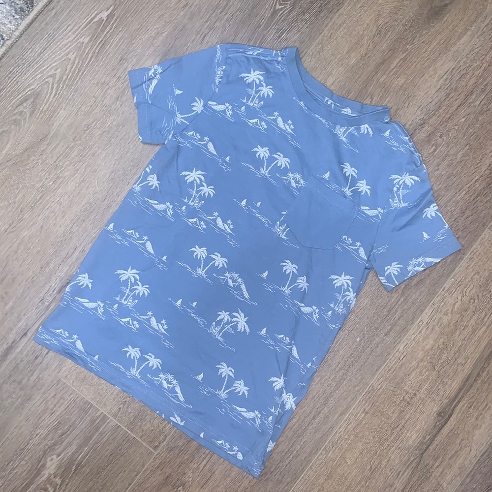 Boys light blue summer island print tshirt by Bixby Nomad (a Stitch Fix brand)